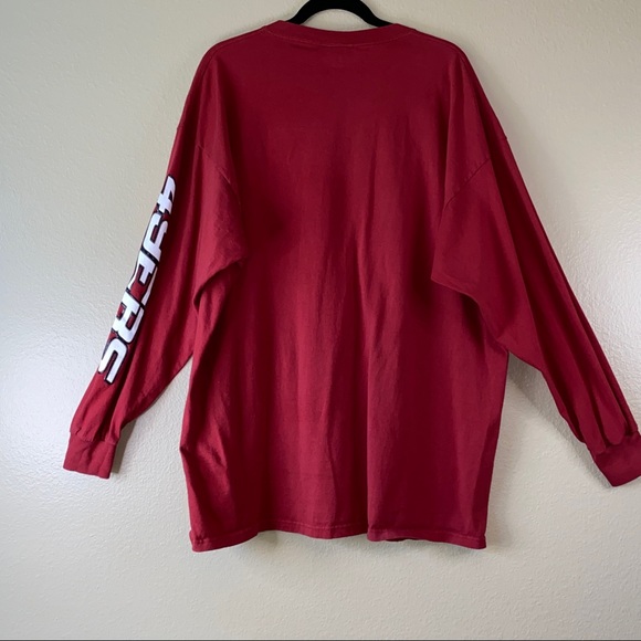 San Francisco 49ers NFL Football Front & Sleeve Logo Long Sleeve Tee - Picture 3 of 8